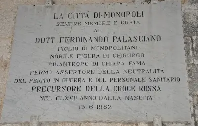 targa commemorativa della città di Monopoli per Ferdinando Palasciano 
