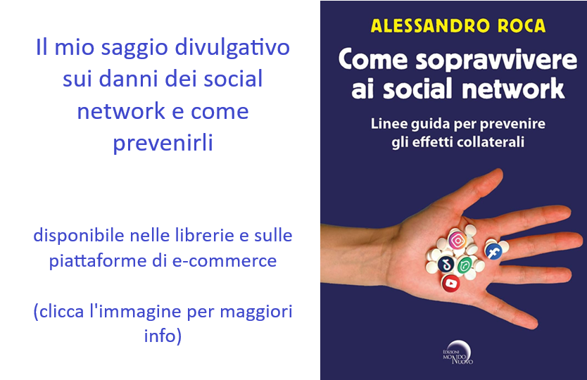 banner del libro "Come sopravvivere ai social network"